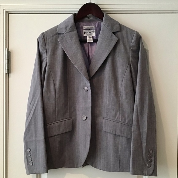 Pendleton gray suit set with lavender pinstripes - Picture 6 of 6